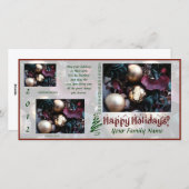 Happy Holidaysフォトカード(3) – 写真を使用 シーズンカード (正面/裏面)