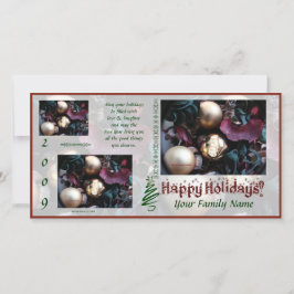 Happy Holidaysフォトカード(3) – 写真を使用 シーズンカード