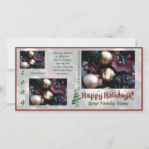 Happy Holidaysフォトカード(3) – 写真を使用 シーズンカード