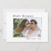 Happy Holidaysミニマスタイリッシュリストモダンの写真 シーズンカード (正面)