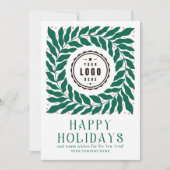 Happy Holidaysロゴスモダントの写企業の真 シーズンカード (正面)