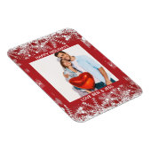 Happy Holidays写真とクリスマスメッセージ マグネット (右側)