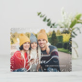 Happy Holidays写真クリスマスグリーティング シーズンカード (スタンド正面)