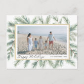 Happy Holidays写真、美しい額縁 シーズンポストカード (正面)
