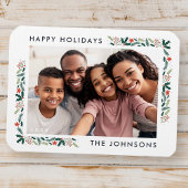 Happy Holidays植物株モダンの写真 マグネット