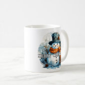 Happy Holidays | かわいい小さな雪だるま コーヒーマグカップ (正面右)