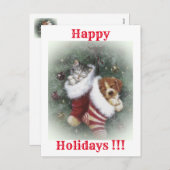 Happy Holidays !!! シーズンポストカード (正面/裏面)