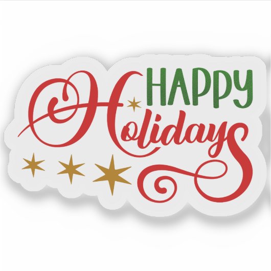 Happy Holidays  シール (正面)