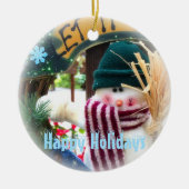 Happy Holidays セラミックオーナメント (正面)