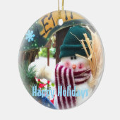 Happy Holidays セラミックオーナメント (左)