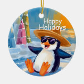 "Happy Holidays" セラミックオーナメント (正面)