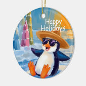 "Happy Holidays" セラミックオーナメント (左)