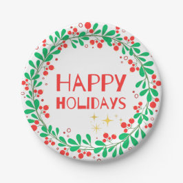 Happy Holidays ペーパープレート