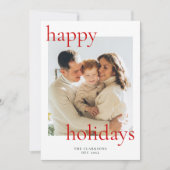 HAPPY HOLIDAYS ボールド＆クラシック シーズンカード (正面)