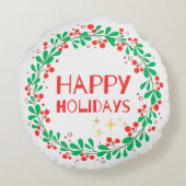 Happy Holidays ラウンドクッション (裏面)