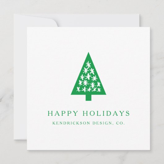 HAPPY HOLIDAYS 企業の Business Company Note Car ノートカード (正面)