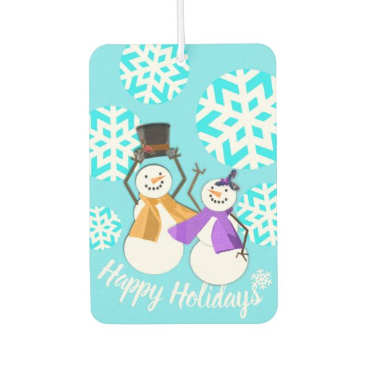 HAPPY HOLIDAYS ：冬の友だち カーエアーフレッシュナー (正面)
