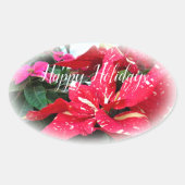 Happy Holidays 楕円形シール (正面)
