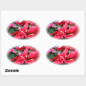 Happy Holidays 楕円形シール (シート)