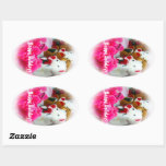 Happy Holidays 楕円形シール<br><div class="desc">クリスマスシーズンにピッタリな可愛いシールです☆ 《テキストも自由にカスタマイズしてください》</div>