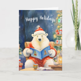 Happy Holidays 読 Bear's a comfy Chair カード