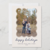 Happy Holidays 5 Photo Card We've Moved Text シーズンカード (正面)