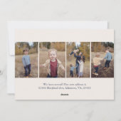 Happy Holidays 5 Photo Card We've Moved Text シーズンカード (裏面)
