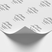 Happy holidays add name date year simple minimChri ラッピングペーパー (角)