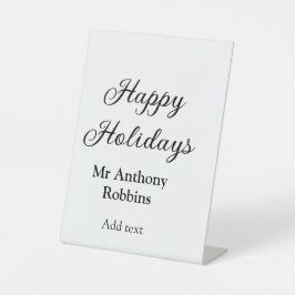 Happy holidays add name date year simple minimChri 台座サイン