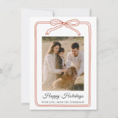 Happy Holidays Arch 2 Photo シーズンカード (正面)