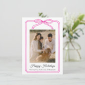 Happy Holidays Arch Photo シーズンカード (スタンド正面)