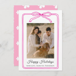Happy Holidays Arch Photo シーズンカード