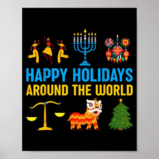 Happy Holidays Around The World Multicultural Matc ポスター (正面)