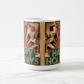 Happy Holidays Art Deco Gold Morphing Mug モーフィングマグカップ (中央)