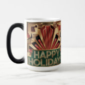 Happy Holidays Art Deco Gold Morphing Mug モーフィングマグカップ (左)