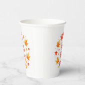 Happy Holidays Autumn Leaves Paper Cups 紙コップ (右)