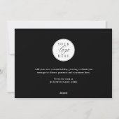 Happy Holidays Black Gold Elegant Modern Business シーズンカード (裏面)