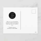 Happy Holidays Black Gold Elegant Modern Business シーズンポストカード (裏面)