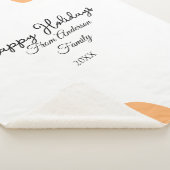 Happy holidays black orange name date year spiral  シェルパブランケット (3/4)