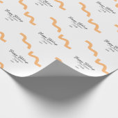 Happy holidays black orange name date year spiral  ラッピングペーパー (角)