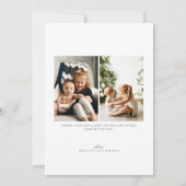 Happy Holidays Bold Red Photo シーズンカード (裏面)