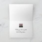 Happy Holidays Branchesビジネスロゴ シーズンカード (内部)