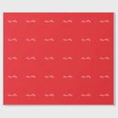 Happy Holidays Bright Red Christmas New Year ラッピングペーパー (フラット)