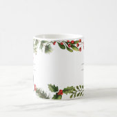 Happy Holidays Business Logo従業員クリスマス コーヒーマグカップ (中央)