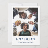 Happy Holidays Business Team写真クリスマス シーズンカード (正面)