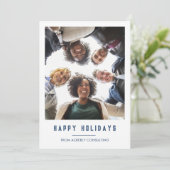 Happy Holidays Business Team写真クリスマス シーズンカード (スタンド正面)