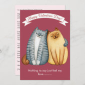 Happy Holidays Cat Valentine's Love シーズンカード (正面/裏面)