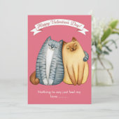 Happy Holidays Cat Valentine's Love Pink シーズンカード (スタンド正面)