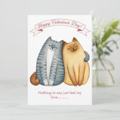 Happy Holidays Cat Valentine's Love White シーズンカード (スタンド正面)