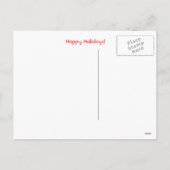 Happy Holidays Christmas Chocolate Lab Puppies シーズンポストカード (裏面)